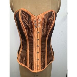 Ms Antoinette M Medium B Cup 24W Satin Corset Busk Back Lacing Boned